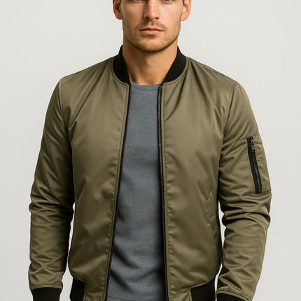 Thorne | Classic Bomber Jacket – Men's Zip-Up Everyday Style