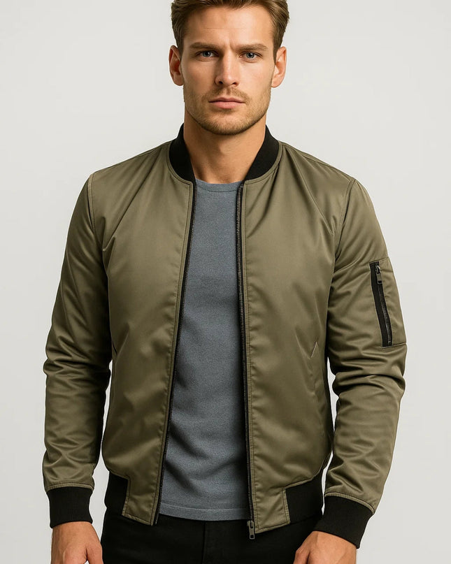 Thorne | Classic Bomber Jacket – Men's Zip-Up Everyday Style