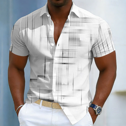Valen | Modern Men's Shirt – Abstract Print Button-Up