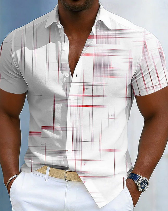 Valen | Modern Men's Shirt – Abstract Print Button-Up