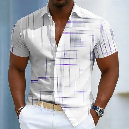Valen | Modern Men's Shirt – Abstract Print Button-Up