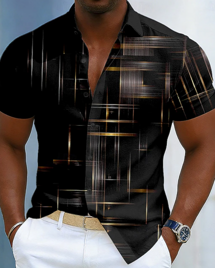 Valen | Modern Men's Shirt – Abstract Print Button-Up
