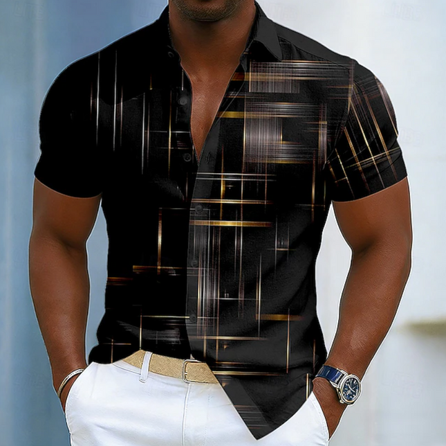 Valen | Modern Men's Shirt – Abstract Print Button-Up