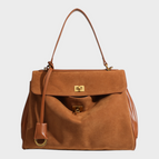 Suede Brown x Leather / Medium 28x20x10 cm