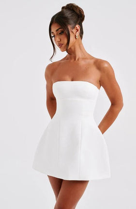Violetta | Sculpted Cocktail Dress – Strapless Bubble Mini