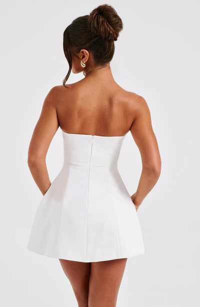 Violetta | Sculpted Cocktail Dress – Strapless Bubble Mini