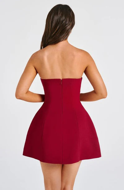 Violetta | Sculpted Cocktail Dress – Strapless Bubble Mini