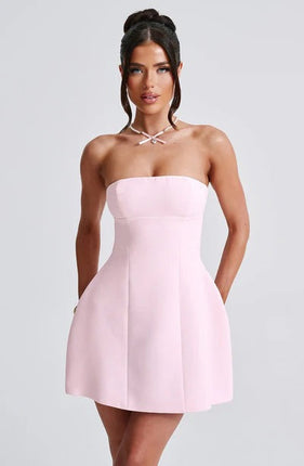 Violetta | Sculpted Cocktail Dress – Strapless Bubble Mini