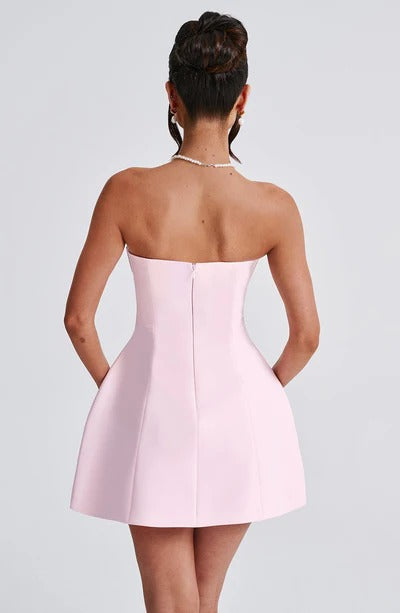Violetta | Sculpted Cocktail Dress – Strapless Bubble Mini