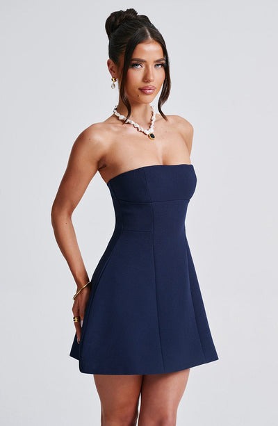 Violetta | Sculpted Cocktail Dress – Strapless Bubble Mini