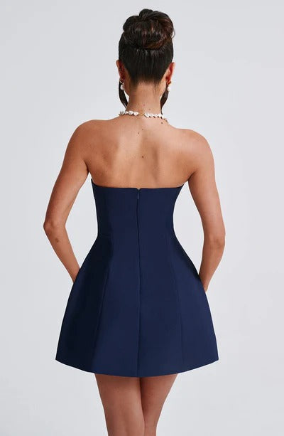 Violetta | Sculpted Cocktail Dress – Strapless Bubble Mini