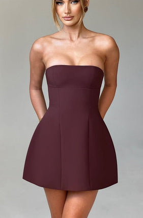 Violetta | Sculpted Cocktail Dress – Strapless Bubble Mini
