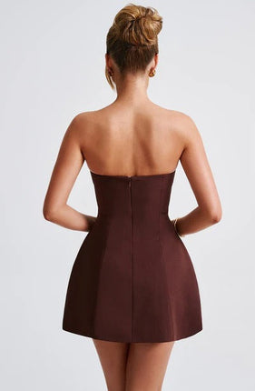 Violetta | Sculpted Cocktail Dress – Strapless Bubble Mini
