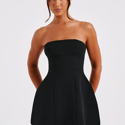 Violetta | Sculpted Cocktail Dress – Strapless Bubble Mini