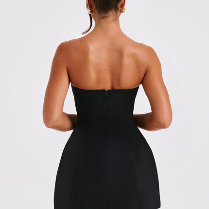 Violetta | Sculpted Cocktail Dress – Strapless Bubble Mini