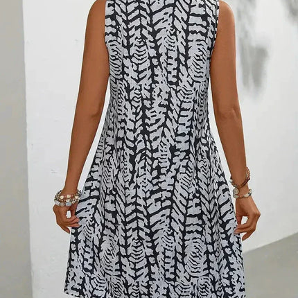 Virelle | Printed Summer Dress – Sleeveless Relaxed Midi Style