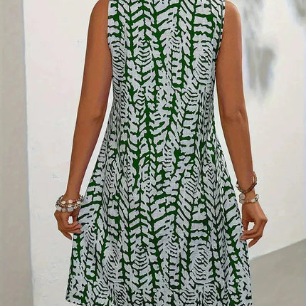 Virelle | Printed Summer Dress – Sleeveless Relaxed Midi Style