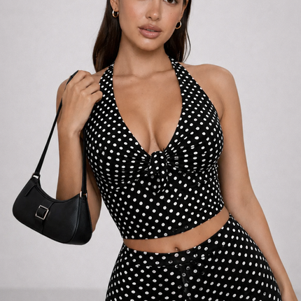 Zinnia | Chic Two Piece Outfit – Halter Top & Capri Trousers